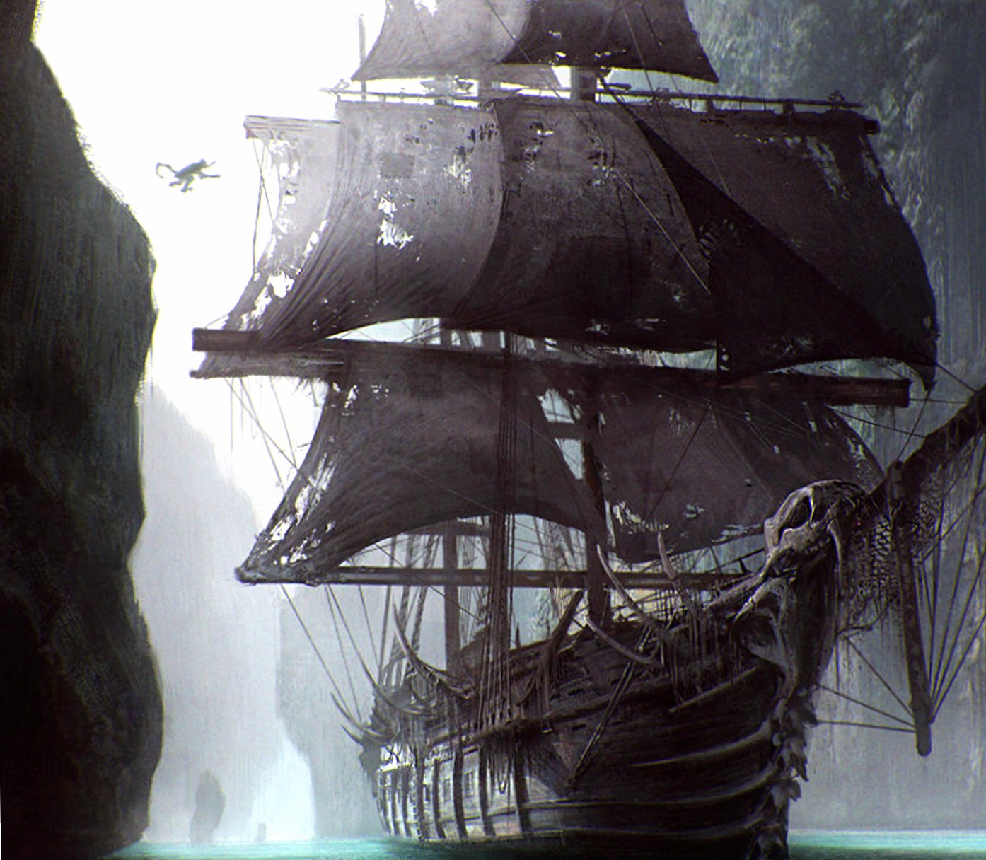 pirate ghost at 640 x 960 iPhone 4 size wallpapers HD quality