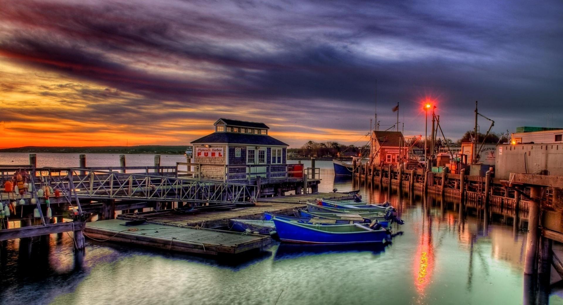 Plymouth Harbor HDR wallpapers HD quality