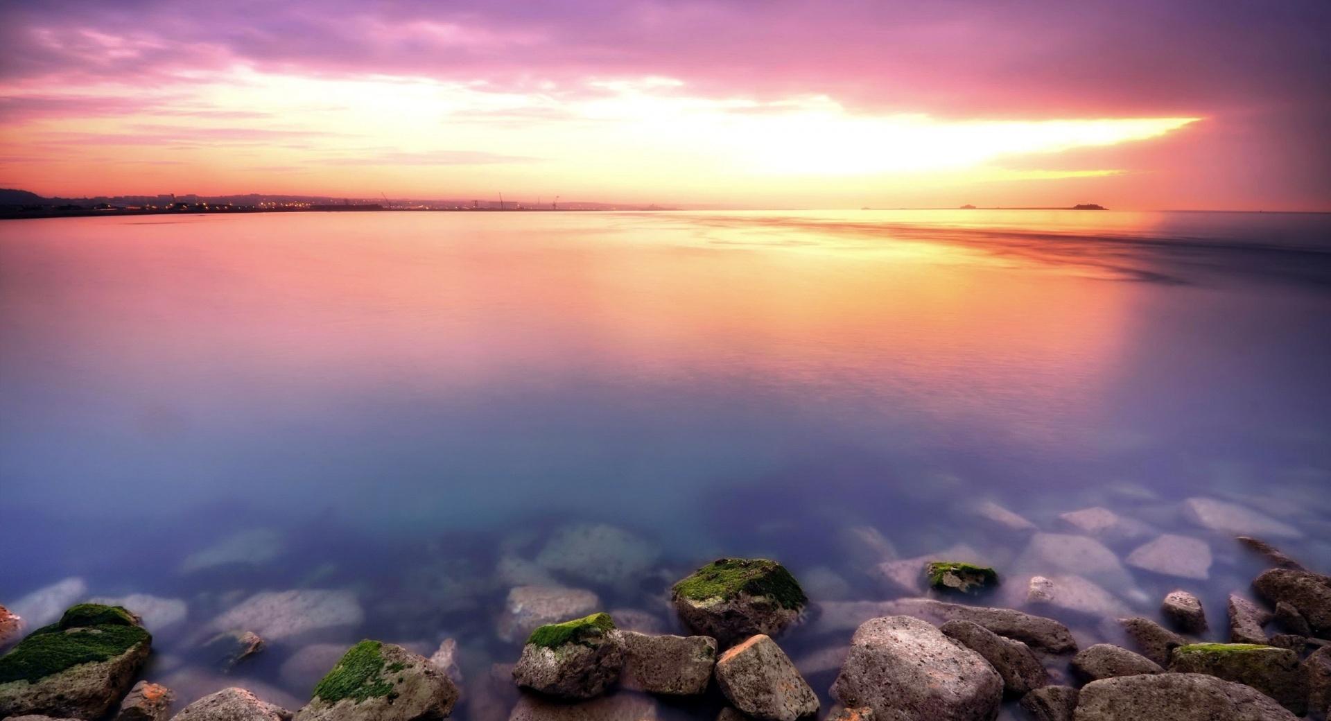 Purple Waters at 320 x 480 iPhone size wallpapers HD quality
