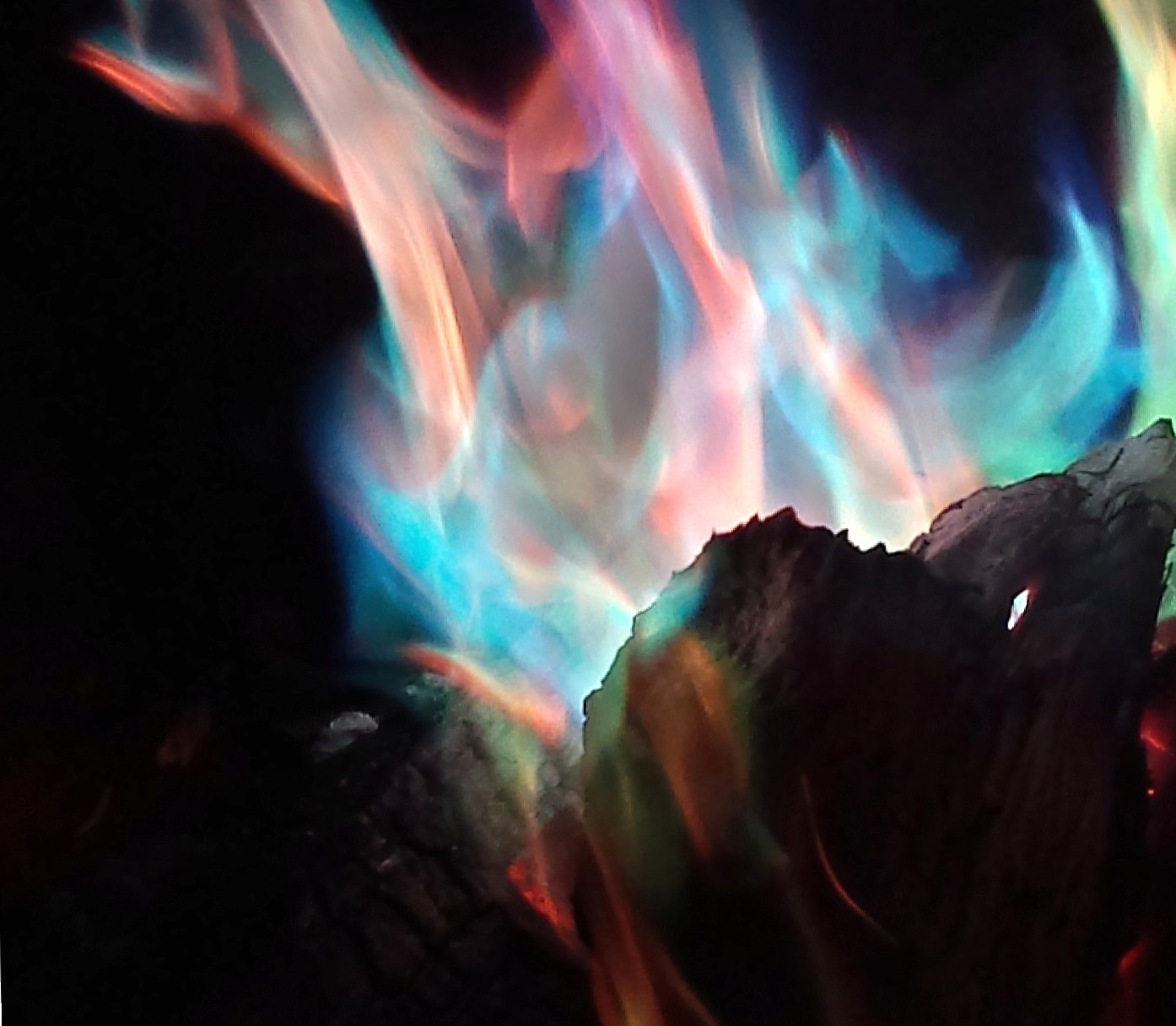 Rainbow Flames at 640 x 1136 iPhone 5 size wallpapers HD quality