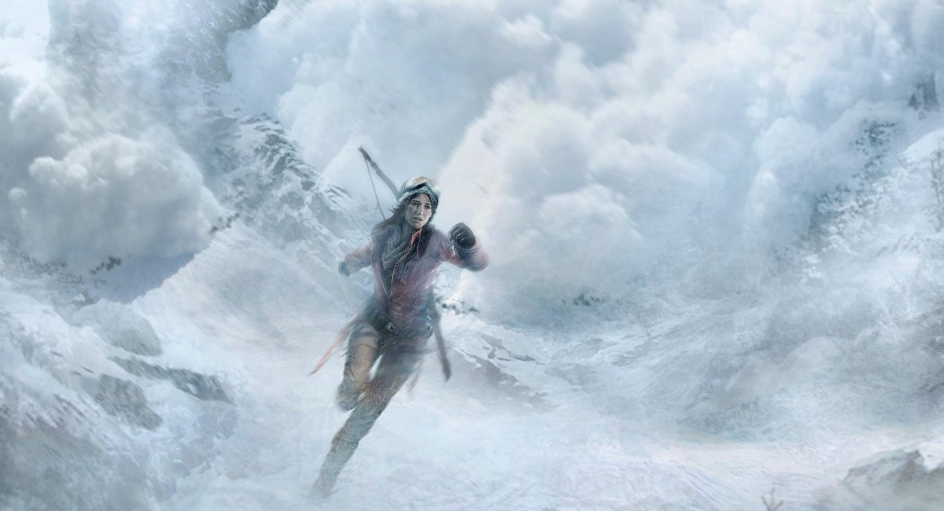 Rise of the Tomb Raider Snow Avalanche at 640 x 960 iPhone 4 size wallpapers HD quality