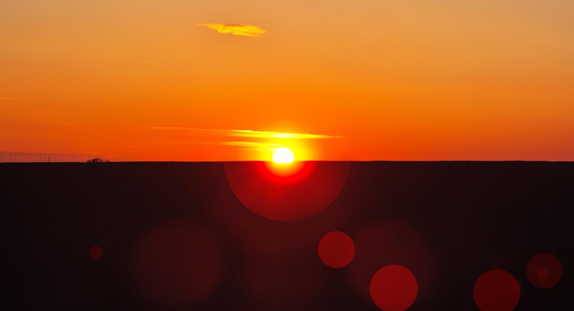 Sunset Bokeh at 320 x 480 iPhone size wallpapers HD quality