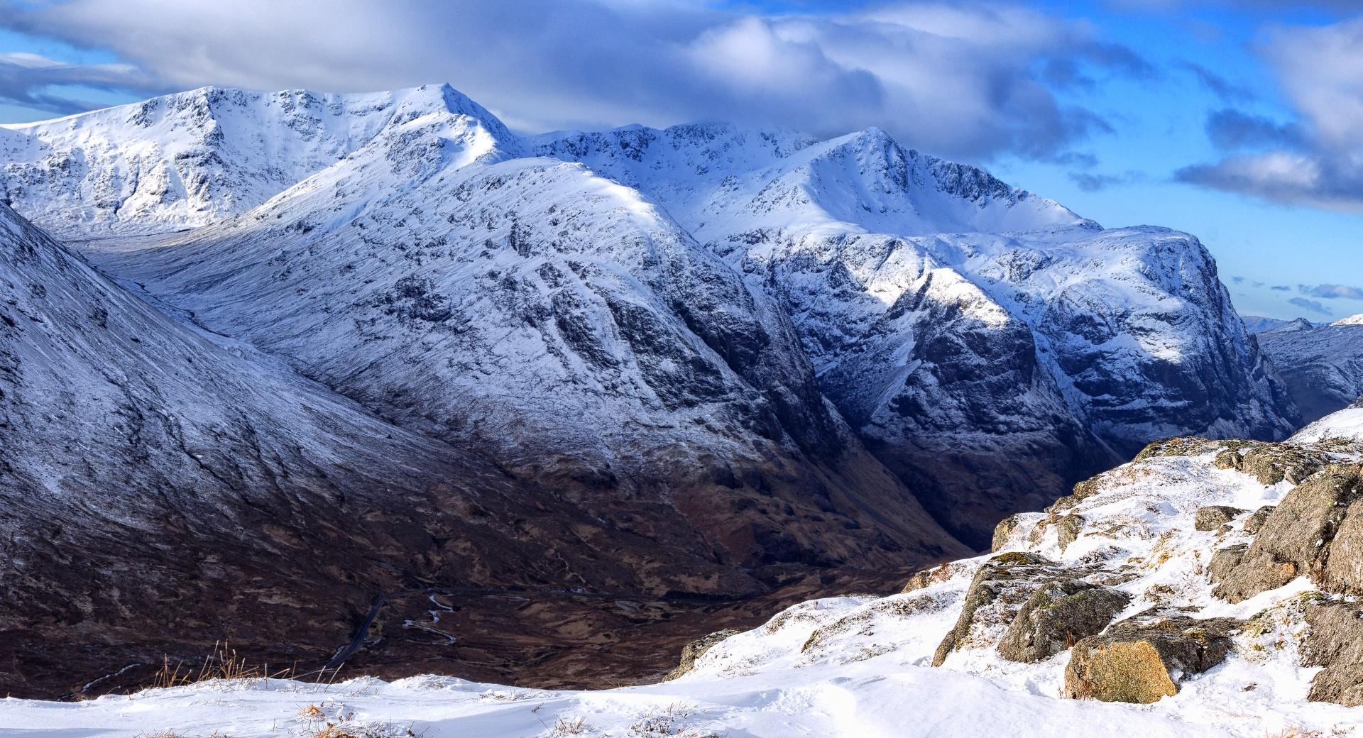The Lost Valley, Scotland, Mountains, Winter wallpapers HD quality