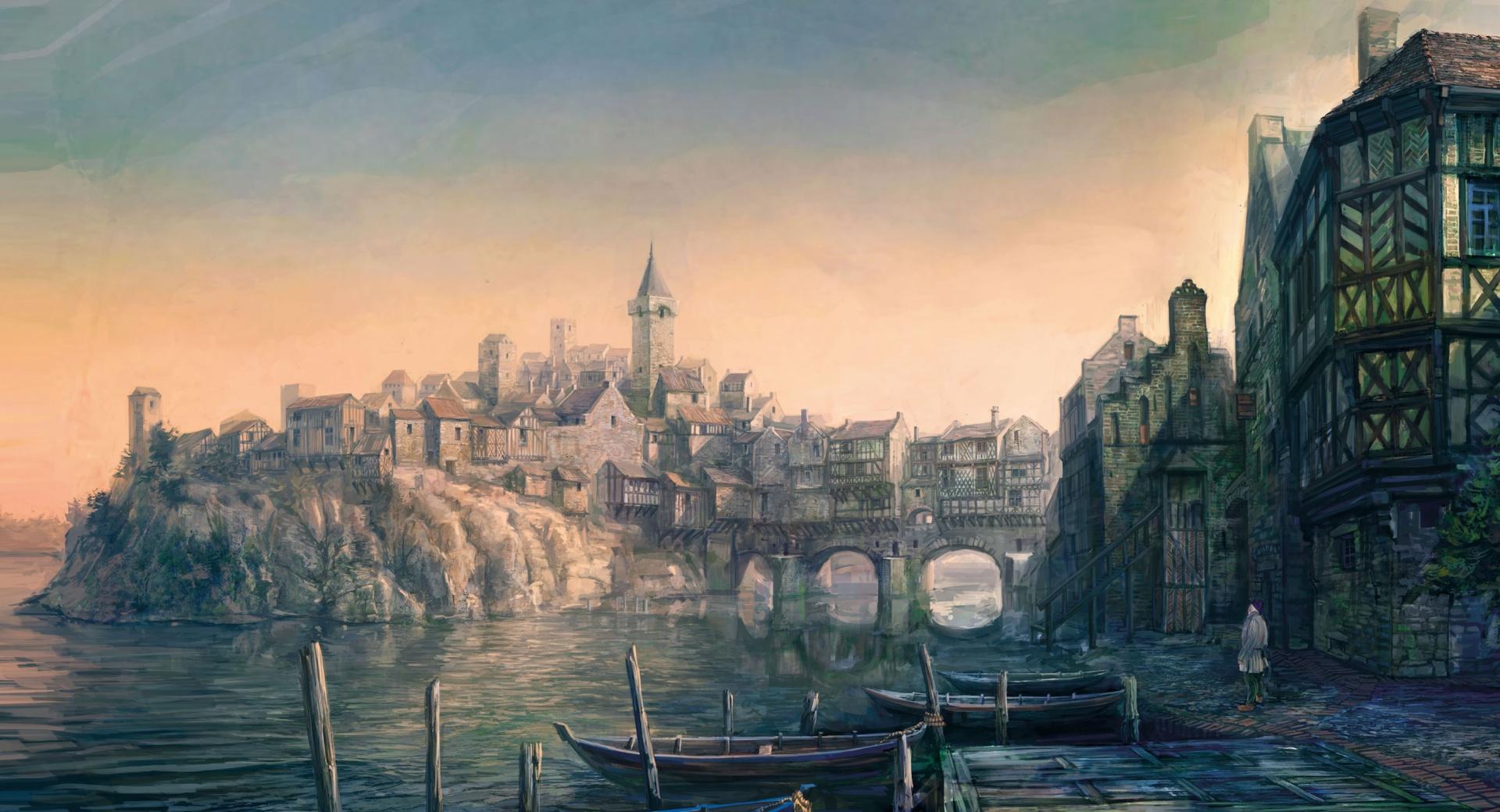 The Witcher 3 Wild Hunt Harbour at 1280 x 960 size wallpapers HD quality