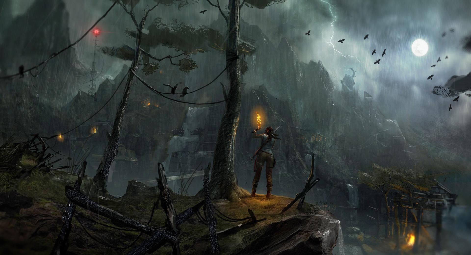 Tomb Raider 2013 Night Concept Art wallpapers HD quality