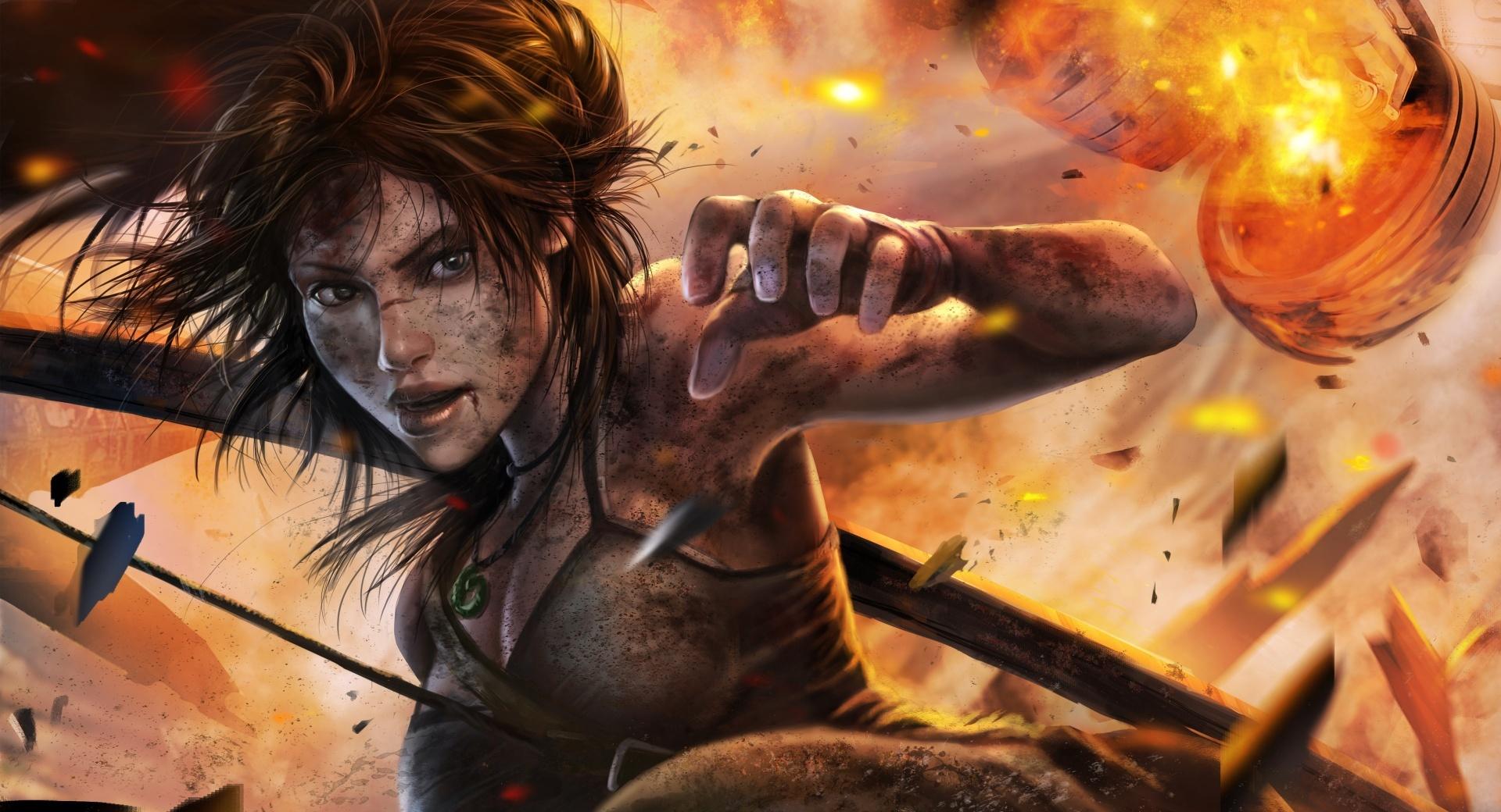 Tomb Raider Lara Croft at 320 x 480 iPhone size wallpapers HD quality