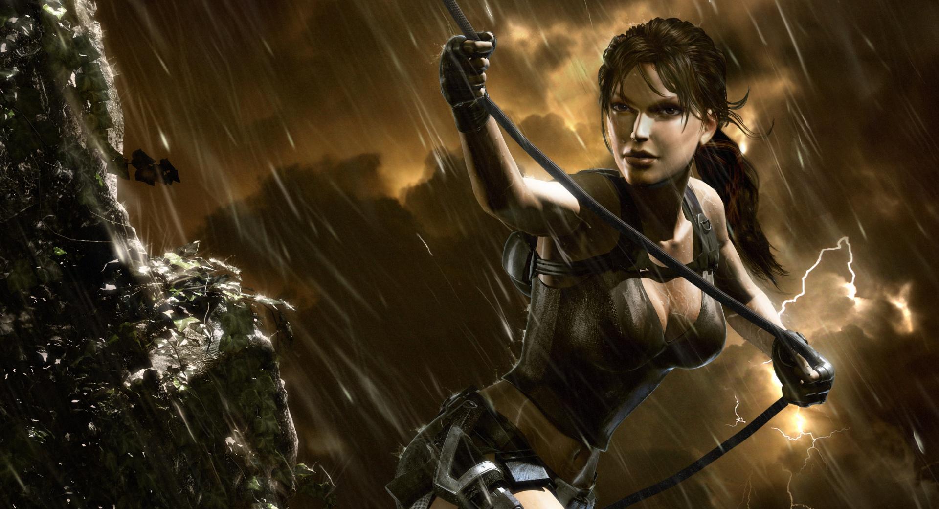 Tomb Raider Underworld Storm at 640 x 960 iPhone 4 size wallpapers HD quality