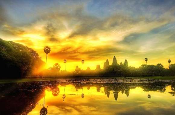 Cambodian landscape angkor wat