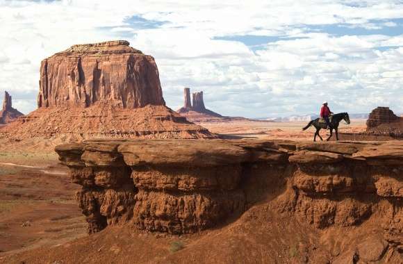 cow boy in monument valley