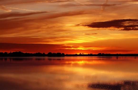 Lake Sunset wallpapers hd quality