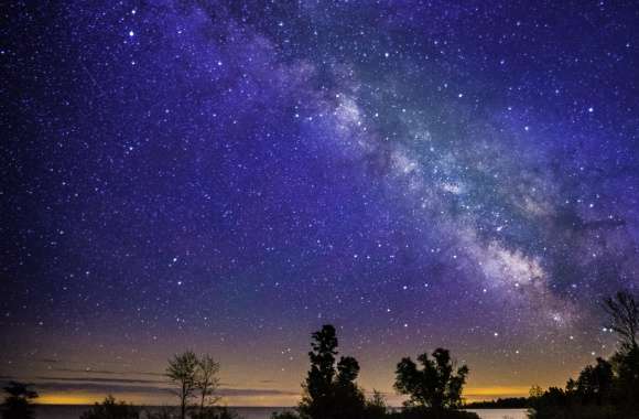 Milky Away above Lake Michigan