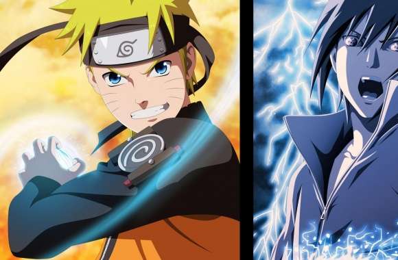 Naruto and Sasuke - Opposites wallpapers hd quality