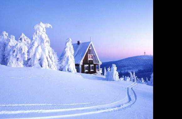 Snow mountain house