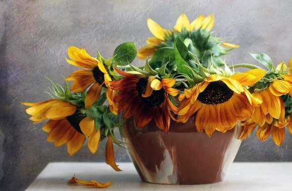 Sunflowers On The Table