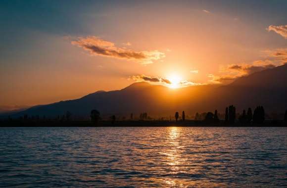 Sunset, Issyk Kul Lake, Kyrgyzstan