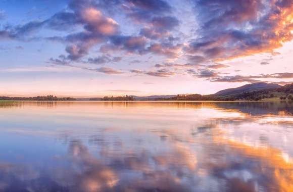 Sunset, Lake of Menteith, Trossachs, Scotland