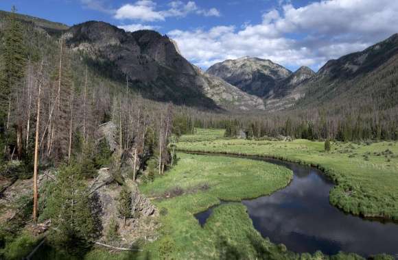 Winding Mountain River