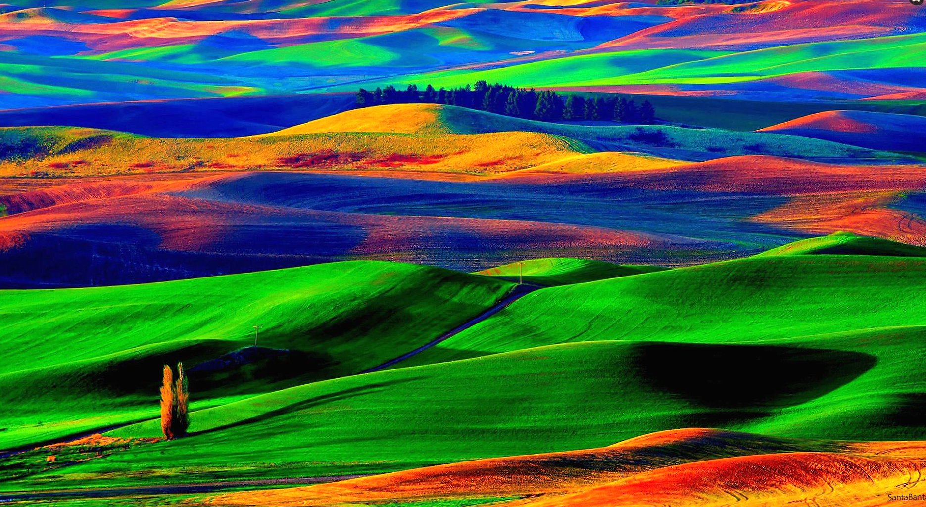 Colorfull hills wallpapers HD quality