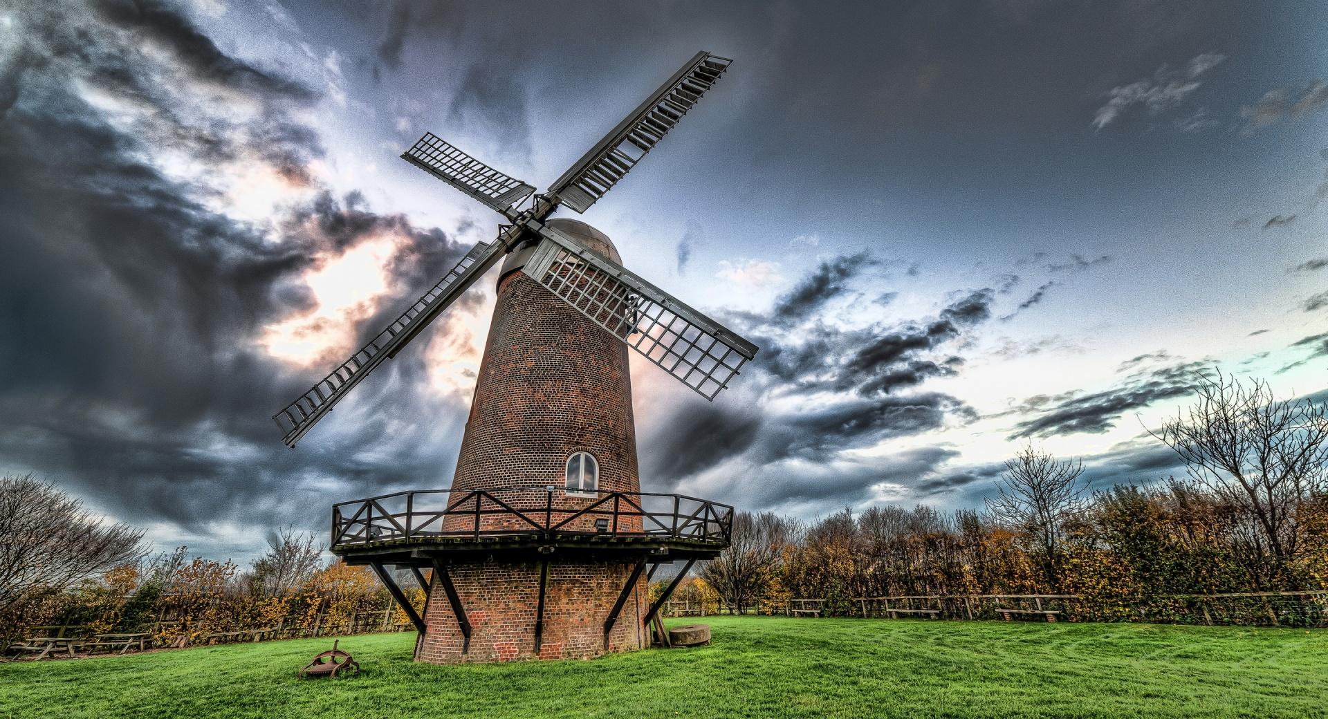 Mill Under Gray Sky wallpapers HD quality