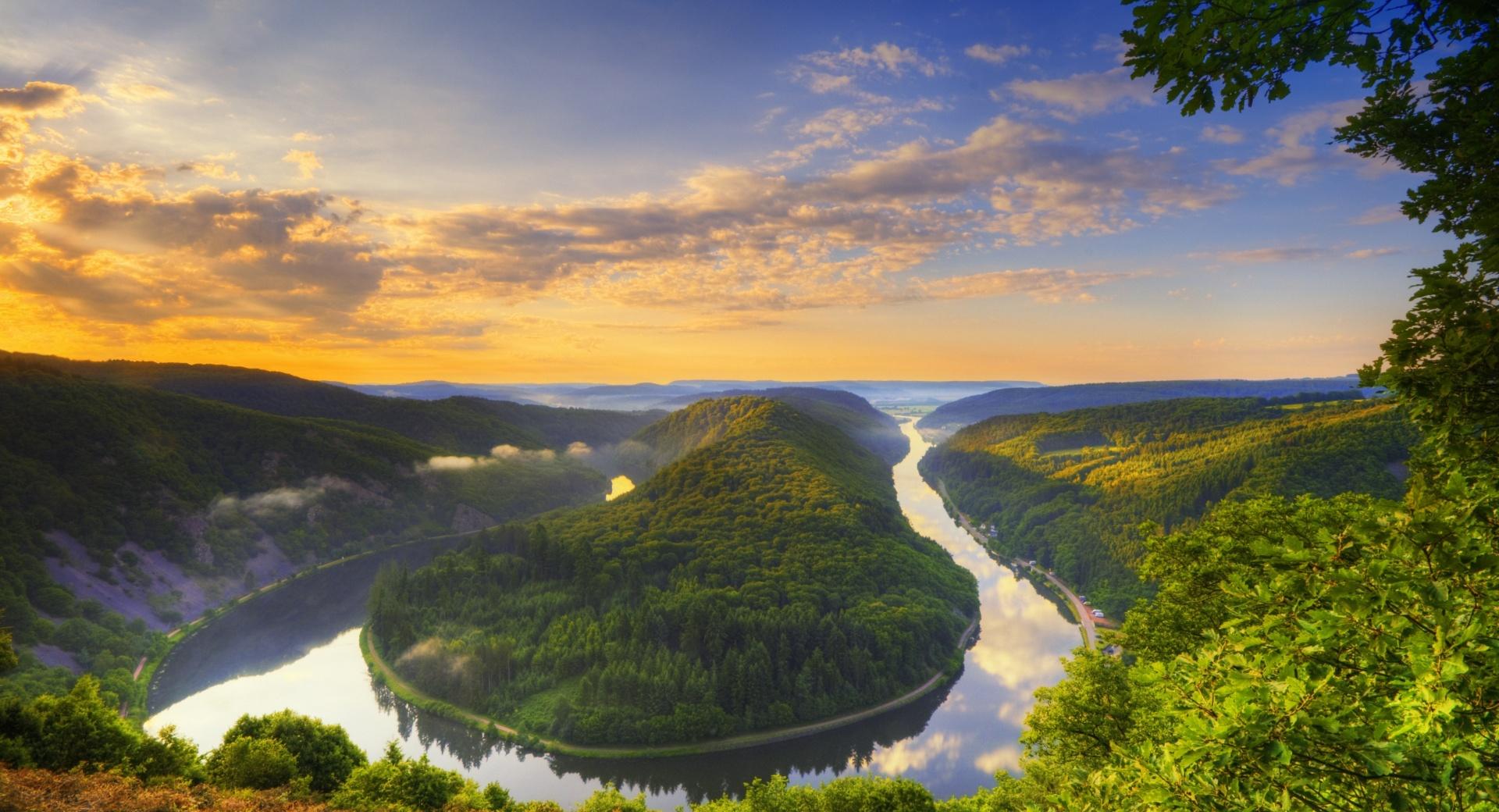 River Bend Panoramic View wallpapers HD quality