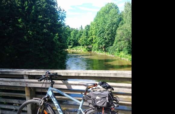 Bike on a bridge