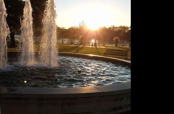 Fountain Sunset