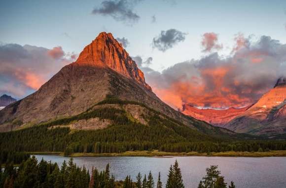 Light Of Sunrise On The Mountain