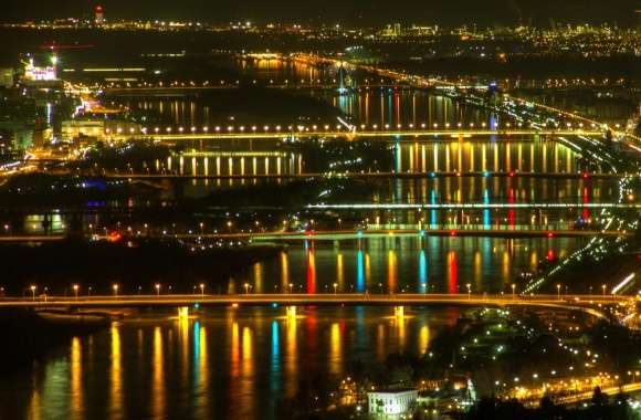 Lights at Danube, Vienna