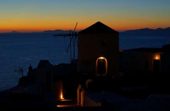 Oia at evening, Santorini, Greece