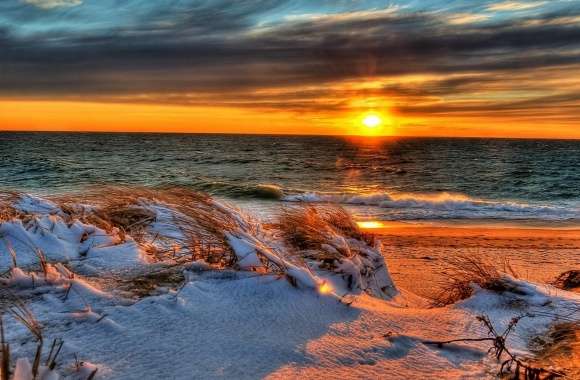 Snowy Beach