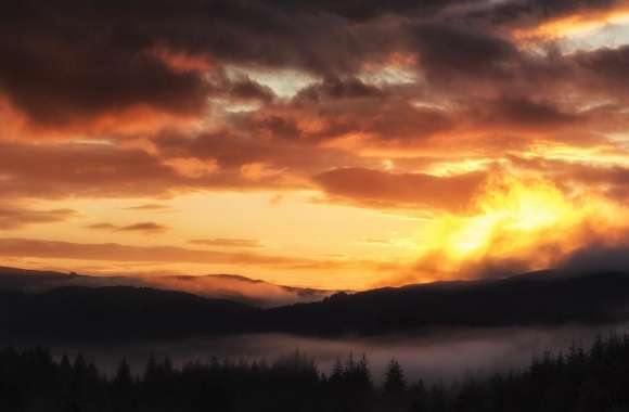 Sunrise over the Trossachs wallpapers hd quality