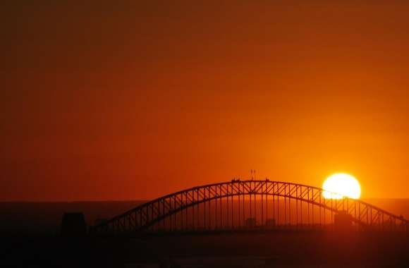 Sunset Over The Bridge