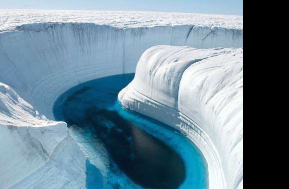 Water ice canyon