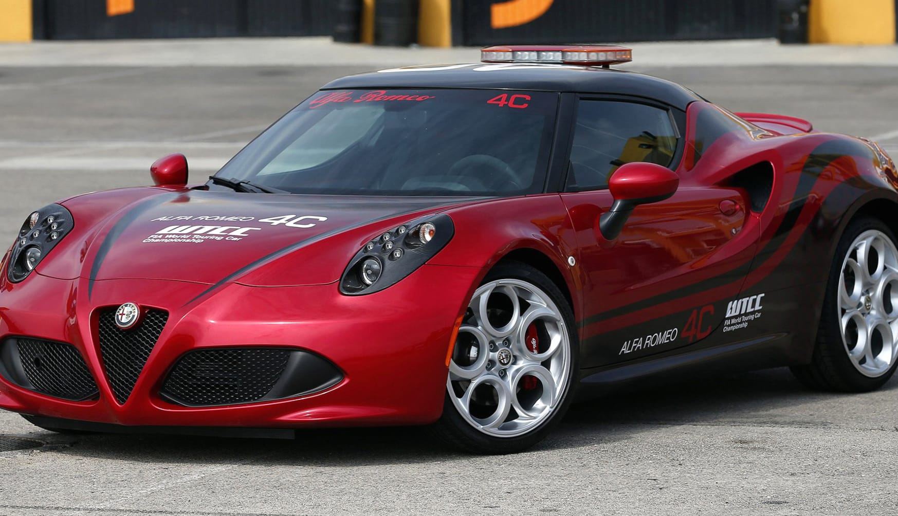 Alfa Romeo 4C WTCC Safety Car at 640 x 960 iPhone 4 size wallpapers HD quality
