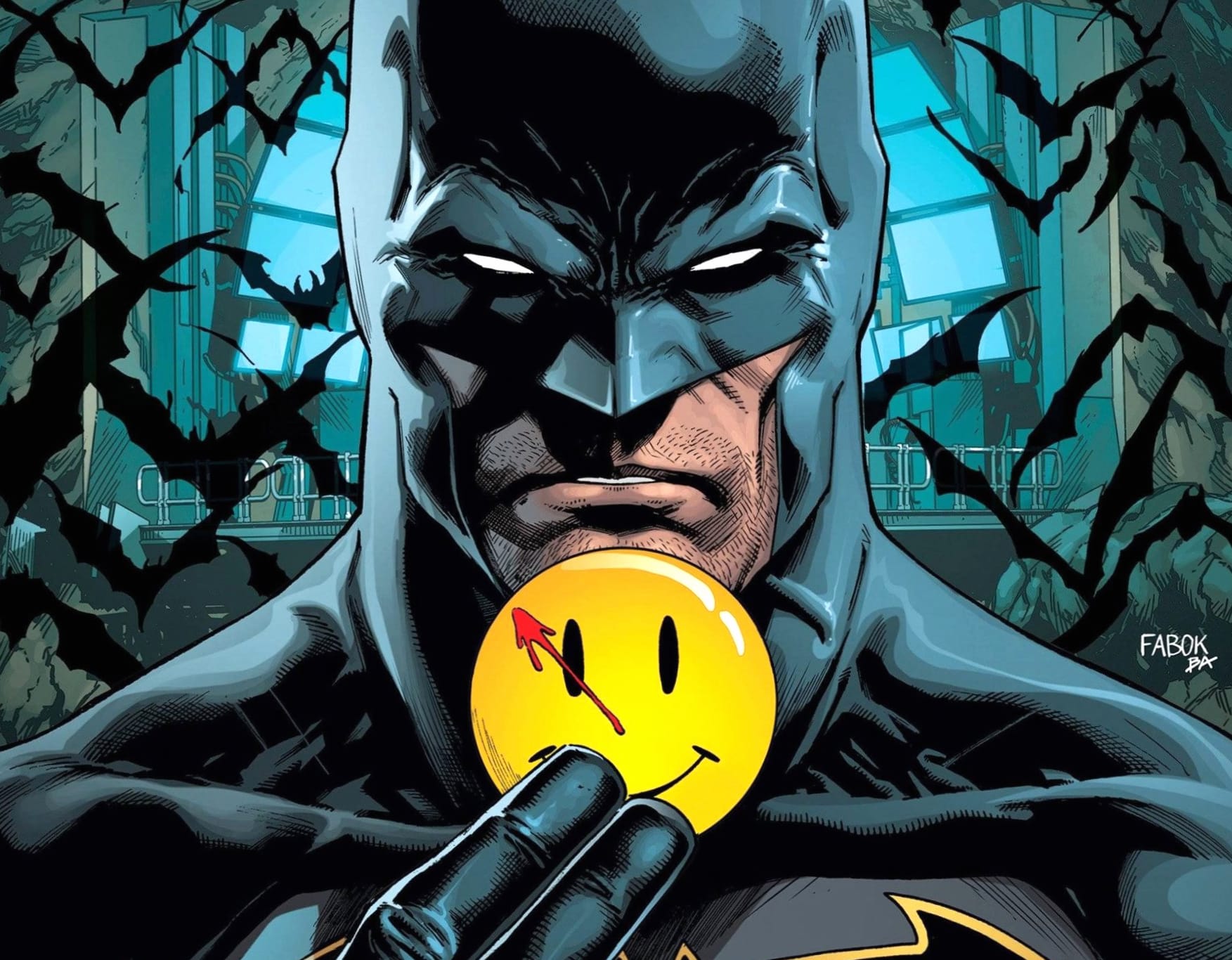 Batman The Flash The Button at 2048 x 2048 iPad size wallpapers HD quality