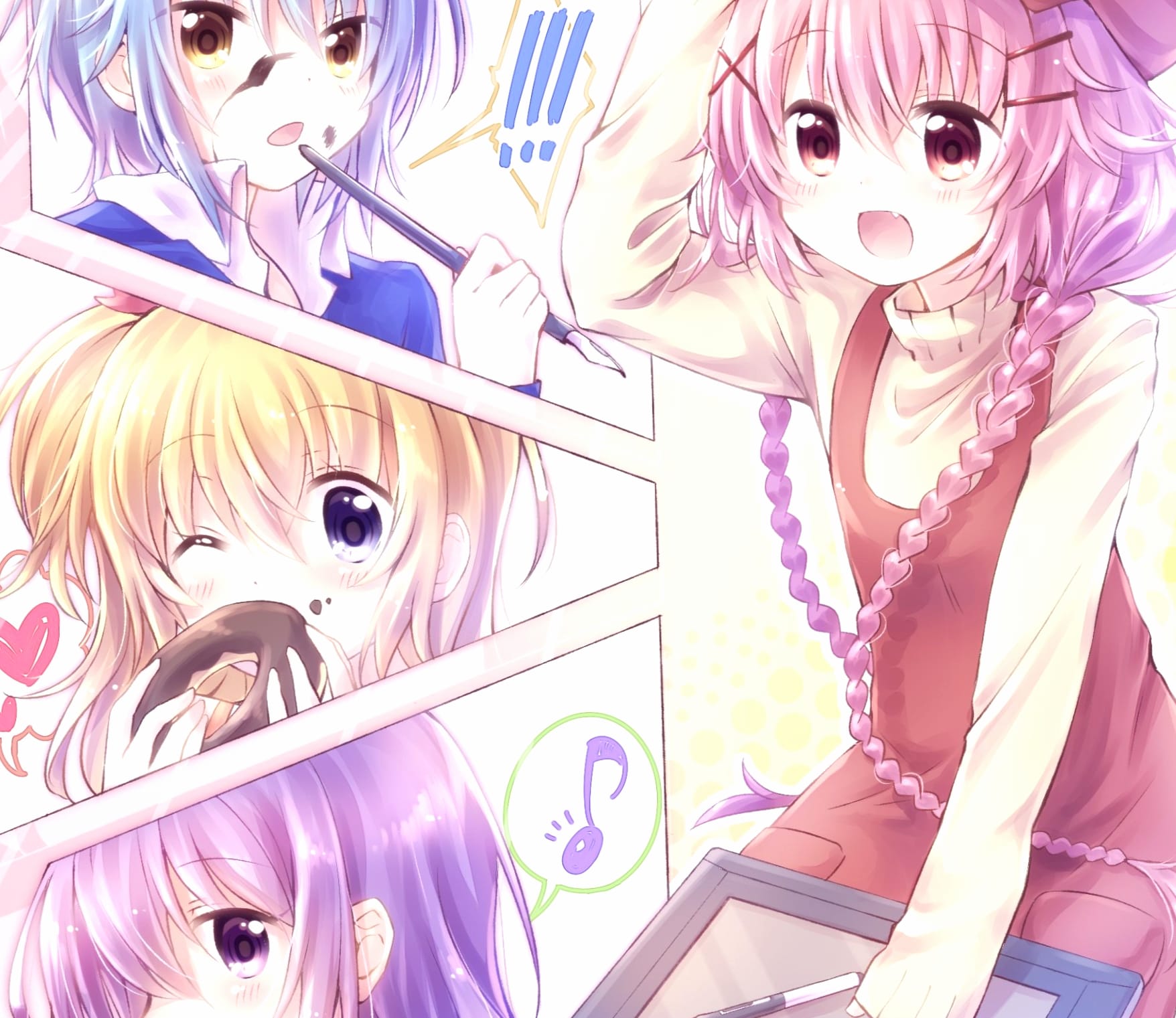 Comic Girls at 1024 x 1024 iPad size wallpapers HD quality