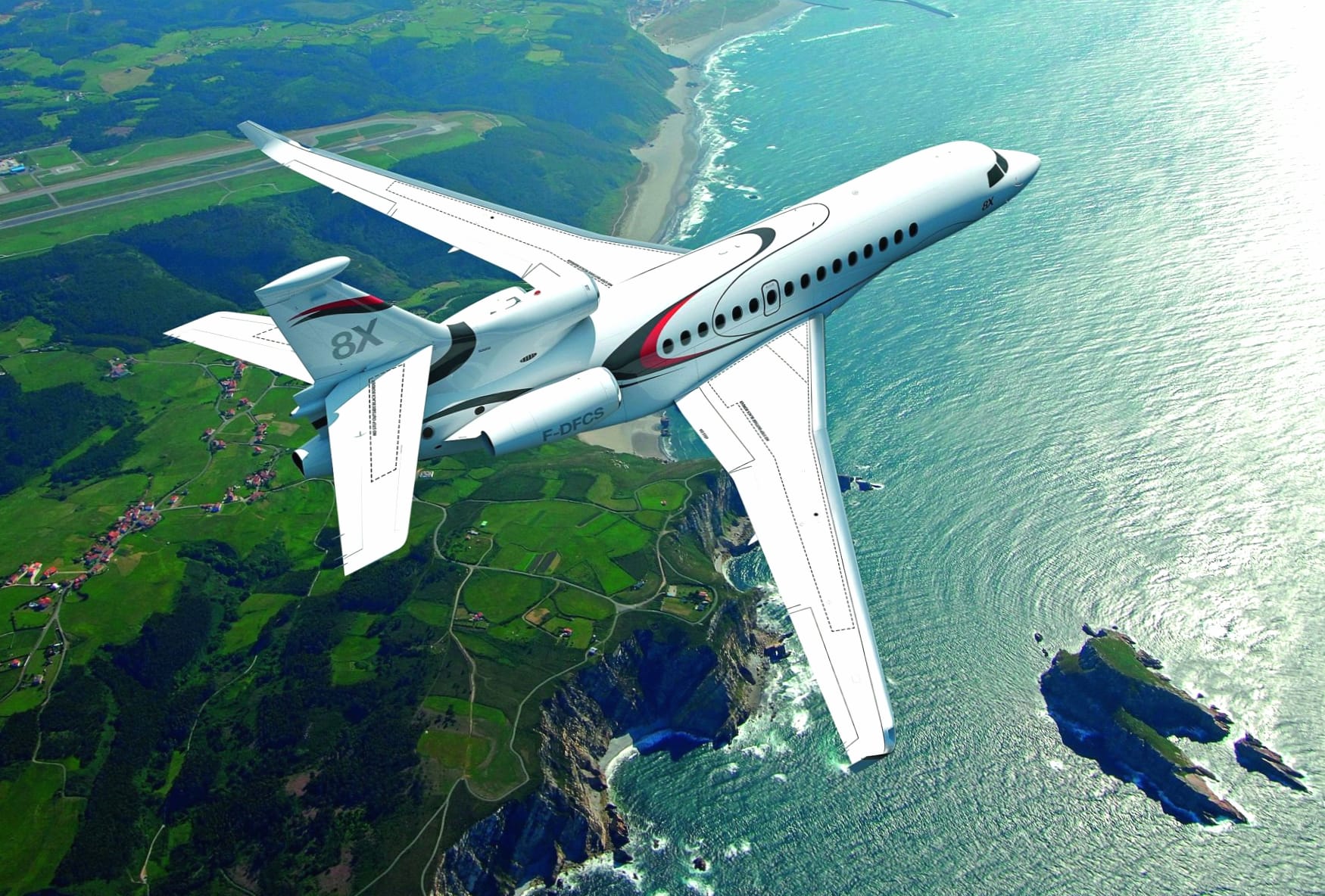 Dassault Falcon 8X at 1334 x 750 iPhone 7 size wallpapers HD quality