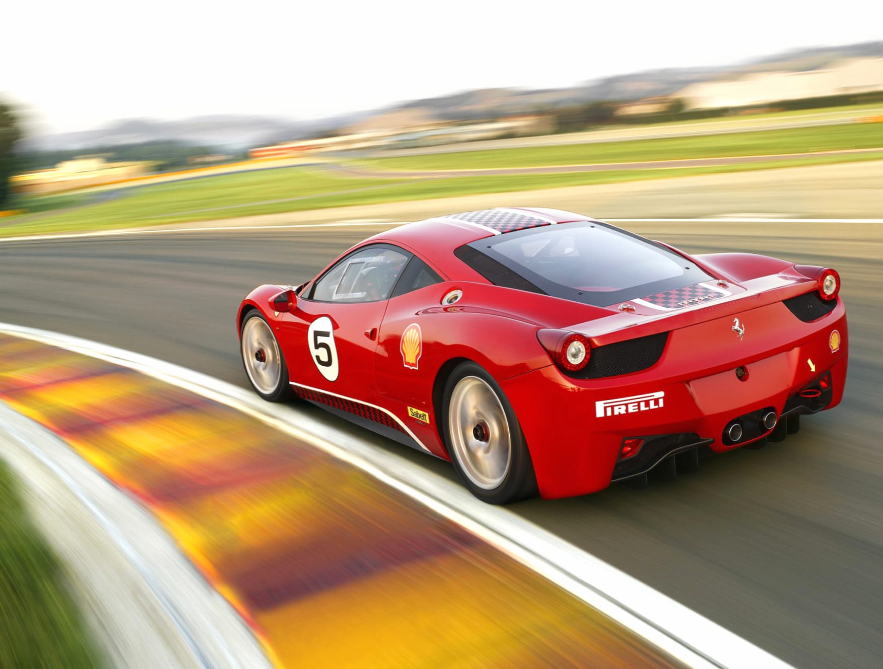 Ferrari 458 Challenge at 320 x 480 iPhone size wallpapers HD quality