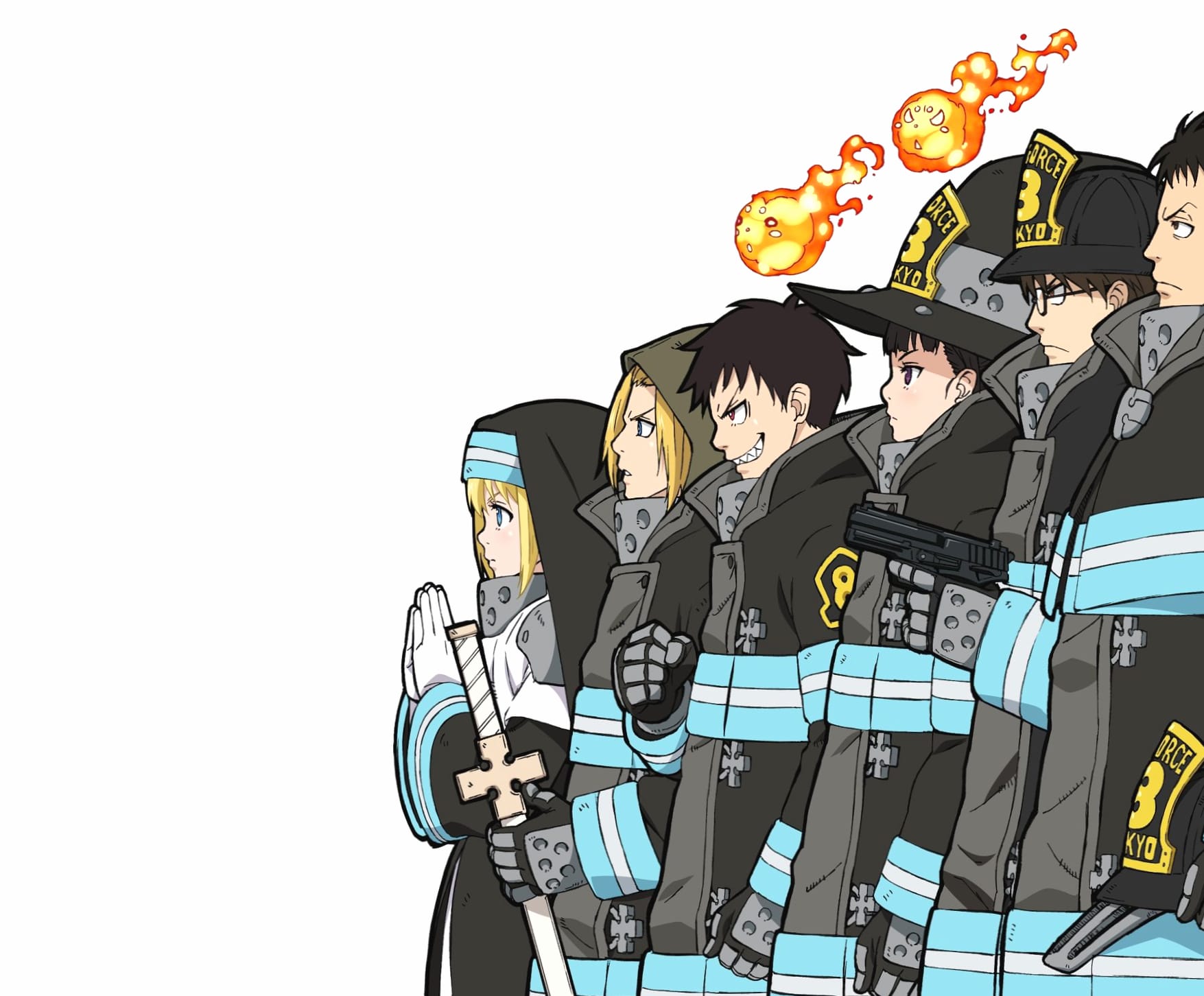 Fire Force at 1334 x 750 iPhone 7 size wallpapers HD quality