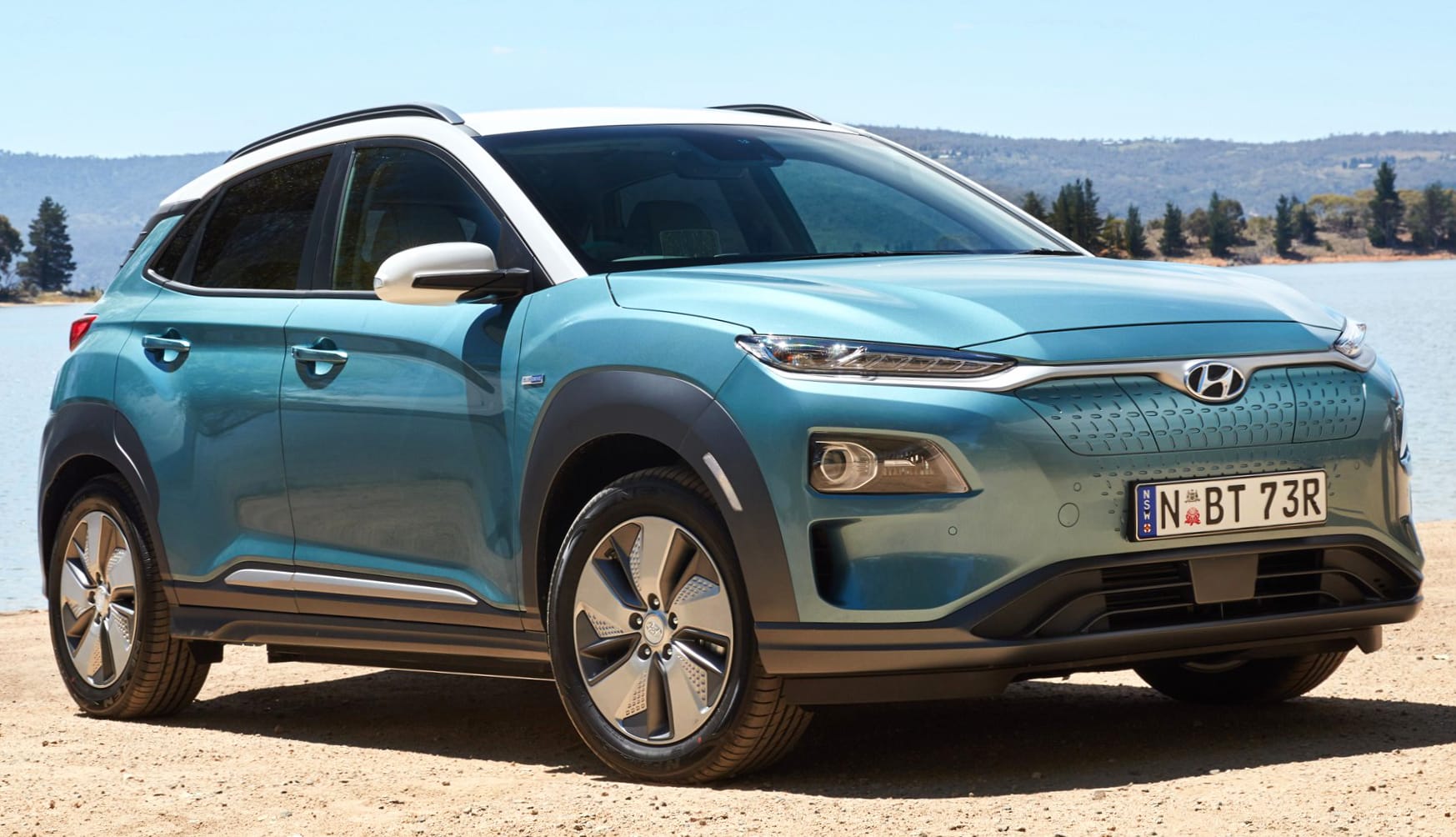 Hyundai Kona Electric at 320 x 480 iPhone size wallpapers HD quality
