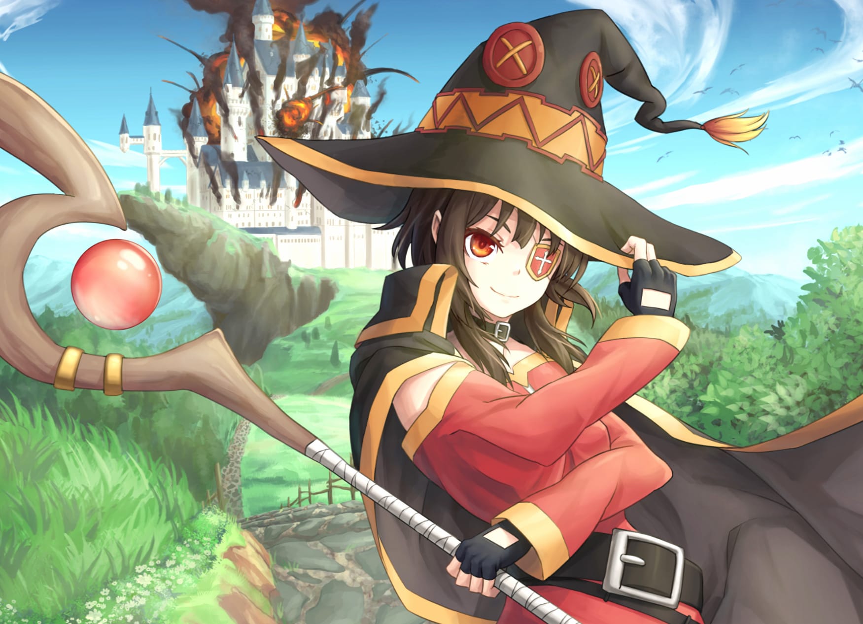 Megumin best girll!!!! at 1334 x 750 iPhone 7 size wallpapers HD quality