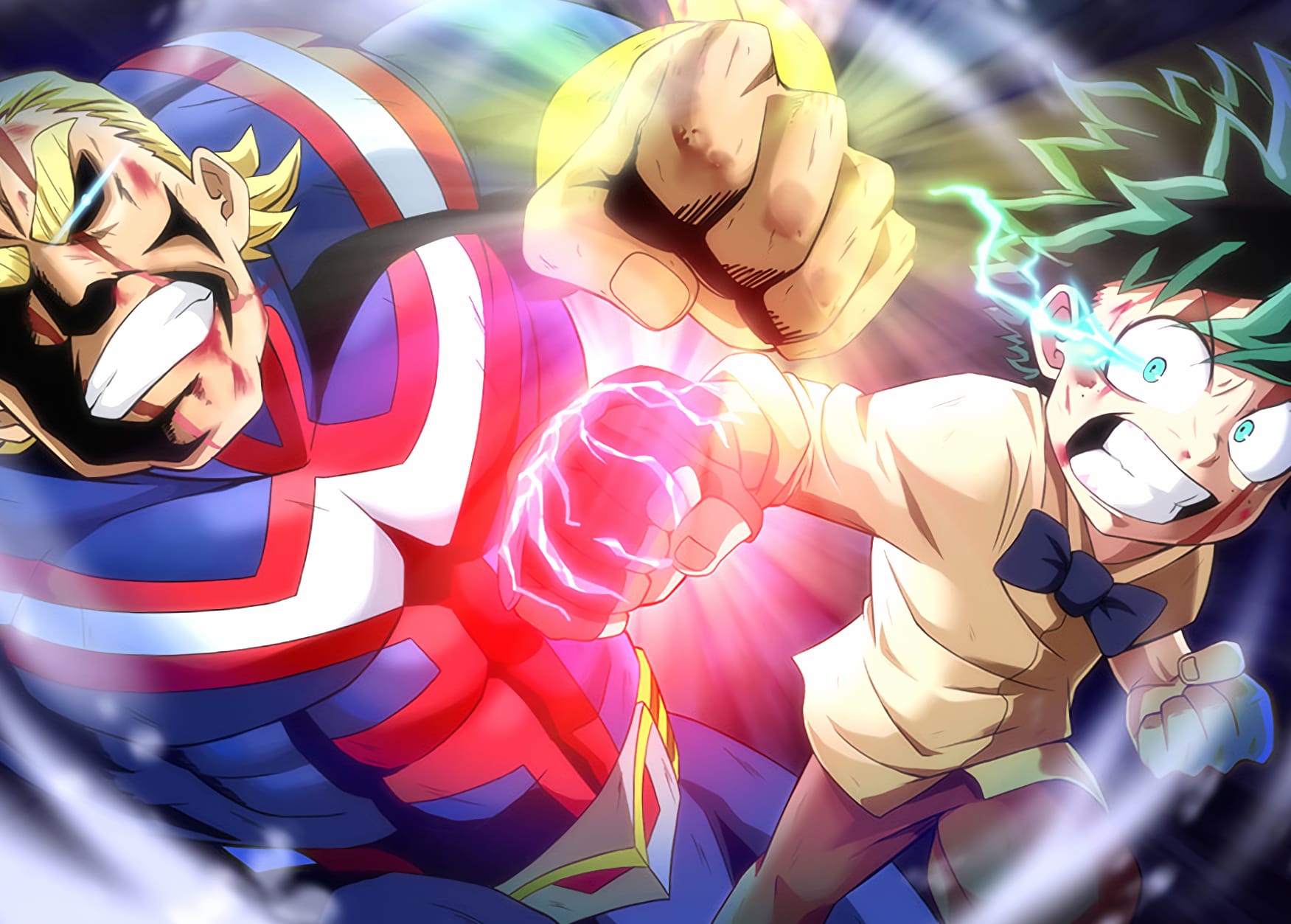 My Hero Academia Two Heroes at 750 x 1334 iPhone 6 size wallpapers HD quality
