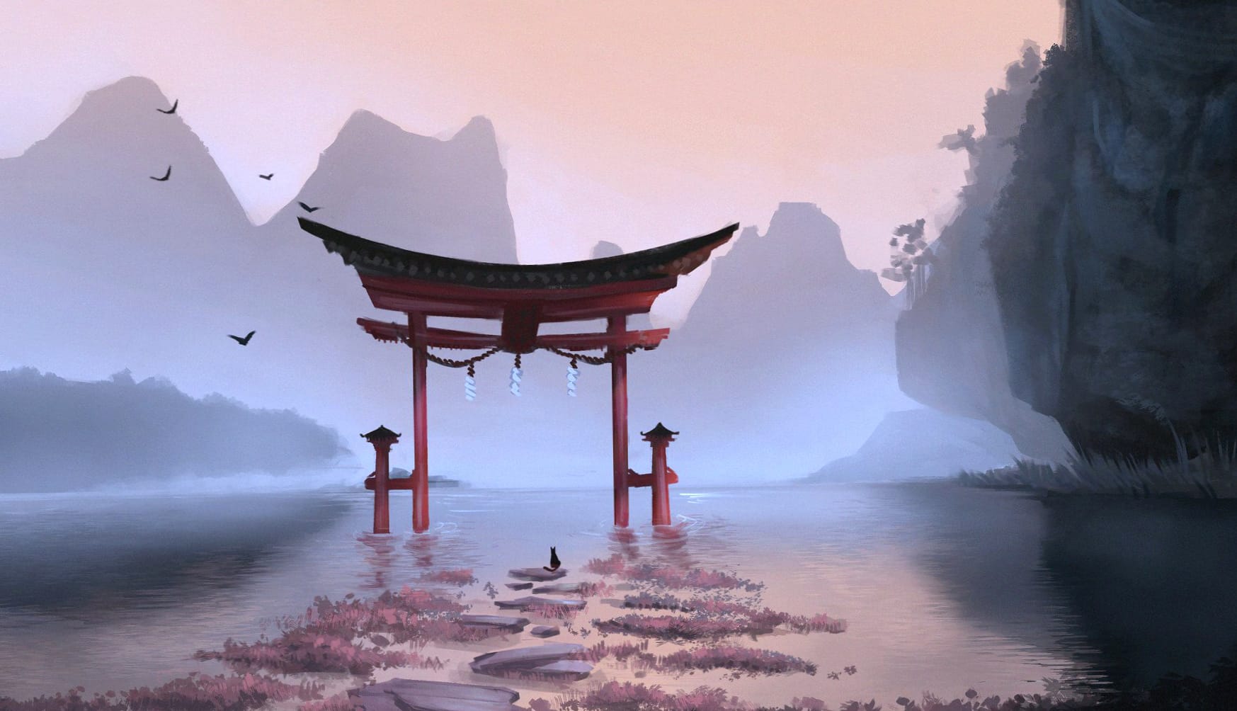 Shrine at 640 x 1136 iPhone 5 size wallpapers HD quality