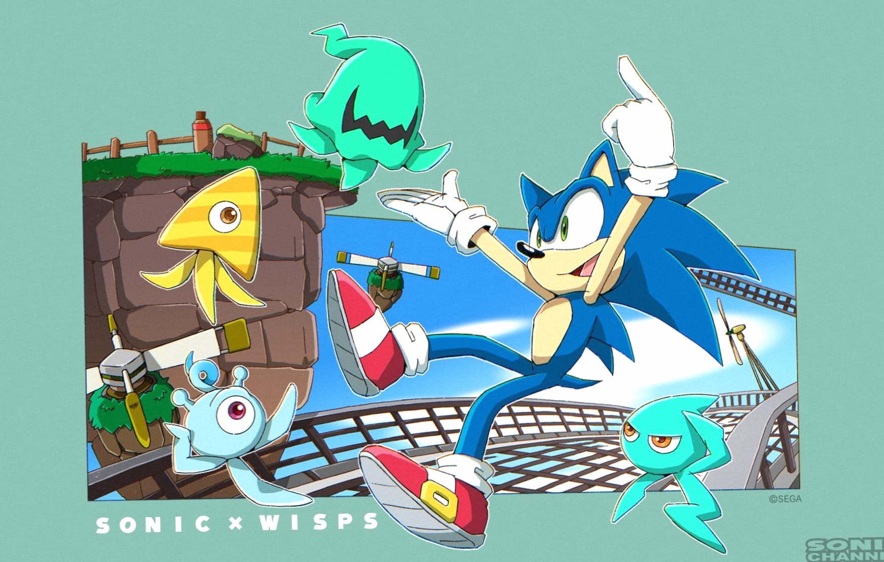 Sonic Colors Rise of the Wisps at 640 x 1136 iPhone 5 size wallpapers HD quality