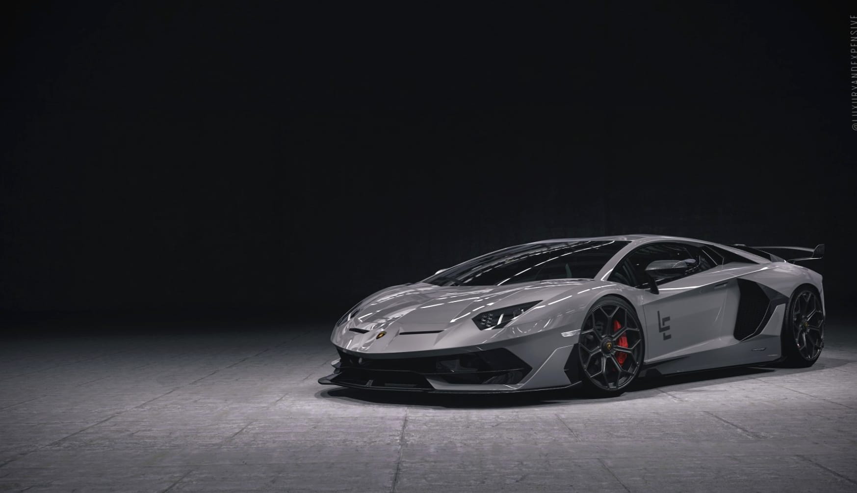 Lamborghini Aventador SVJ Roadster черный