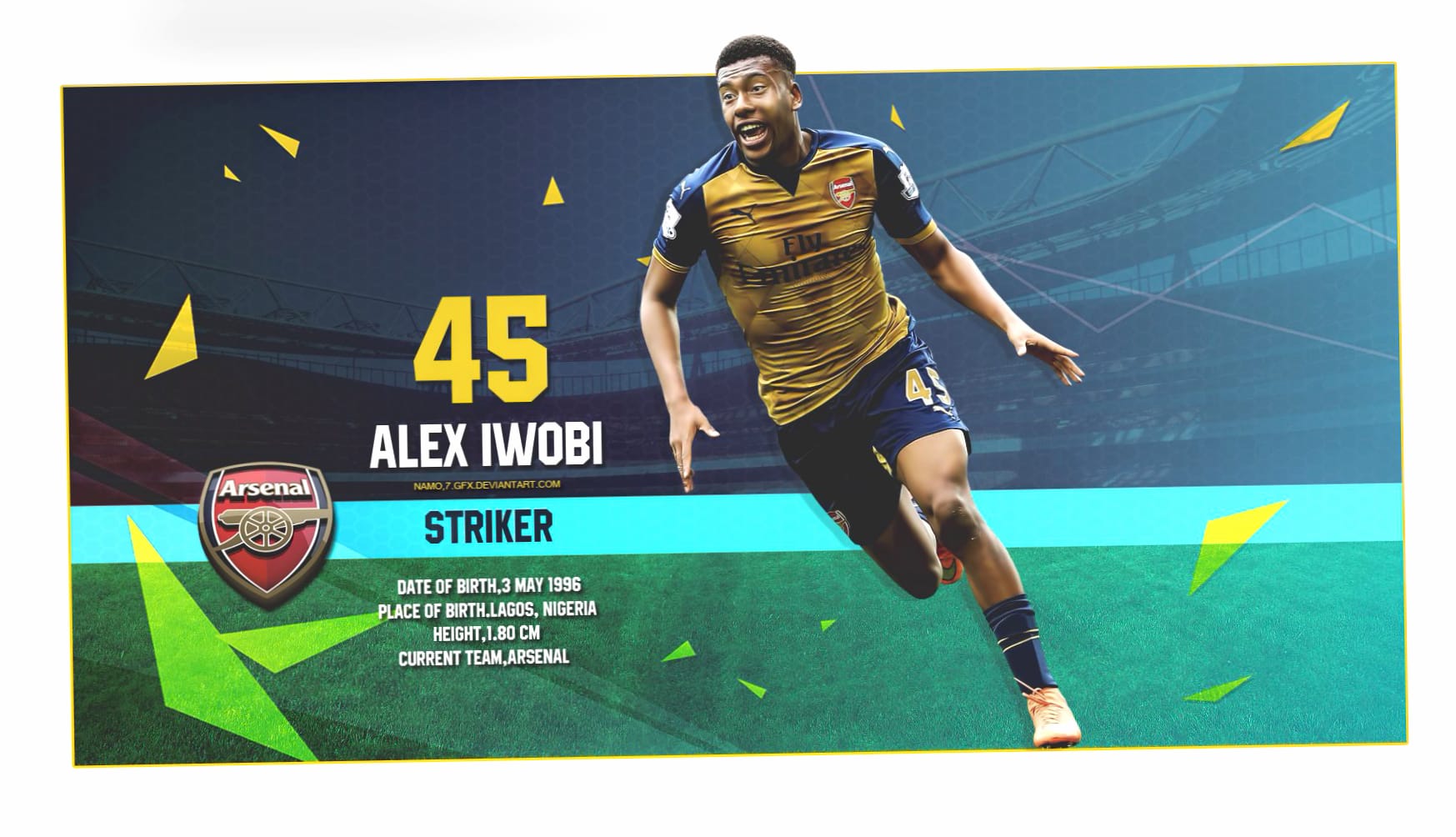 Alex Iwobi at 640 x 1136 iPhone 5 size wallpapers HD quality