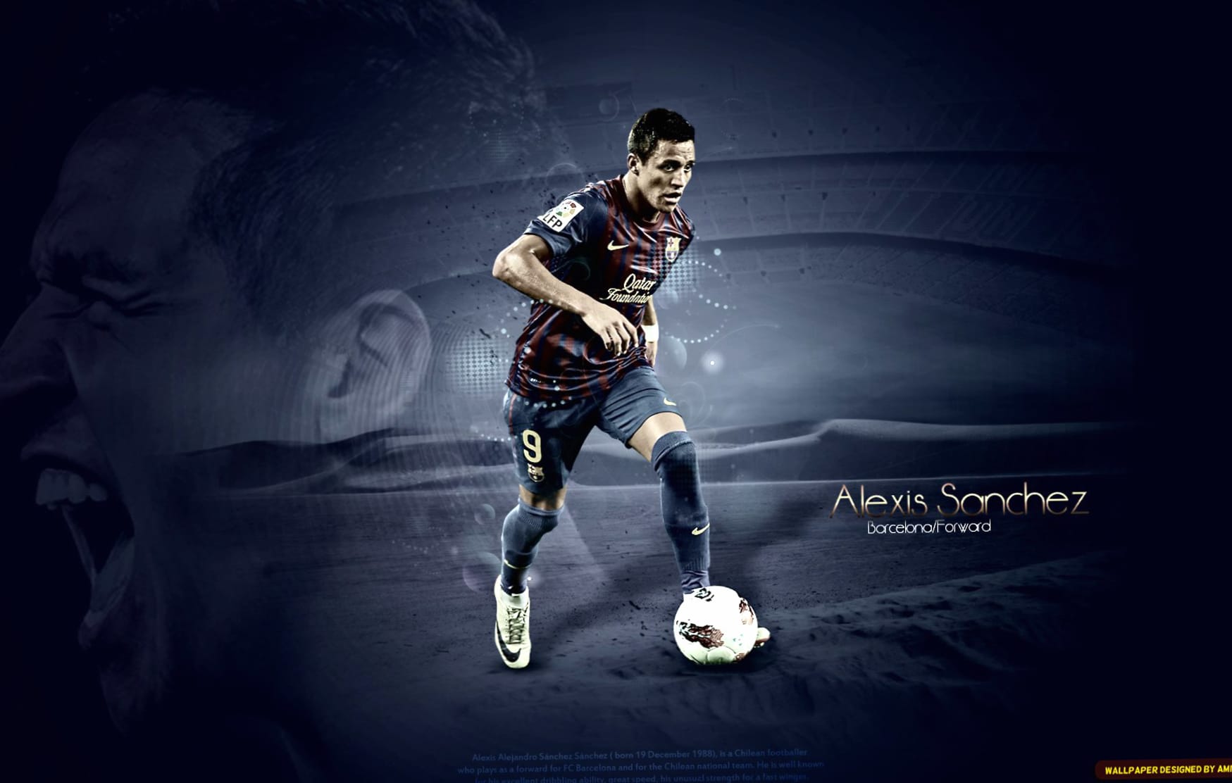 Alexis Sanchez at 640 x 960 iPhone 4 size wallpapers HD quality