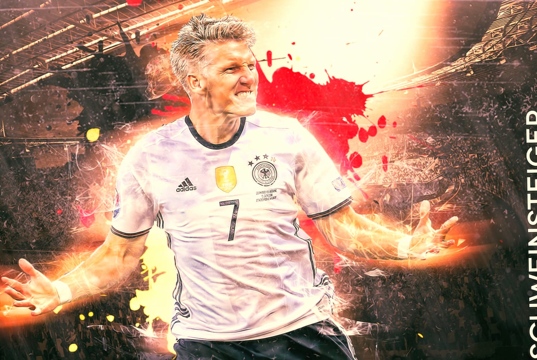 Bastian Schweinsteiger at 640 x 960 iPhone 4 size wallpapers HD quality