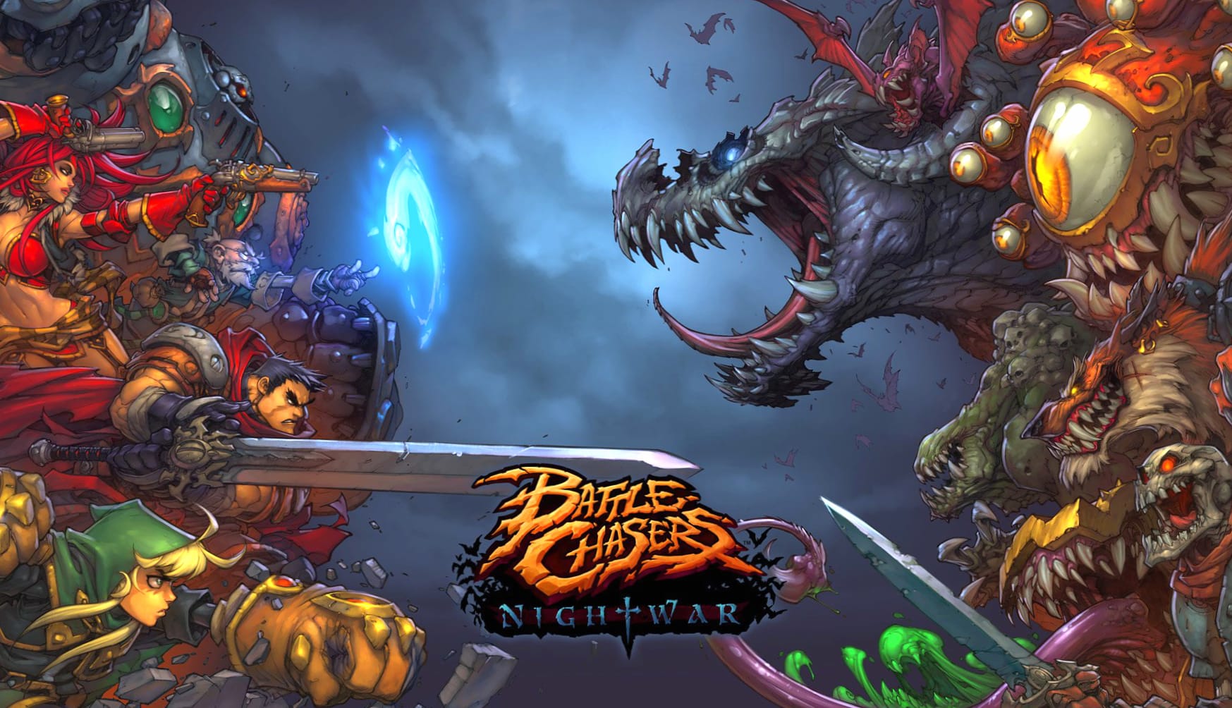 Battle Chasers Nightwar at 640 x 960 iPhone 4 size wallpapers HD quality