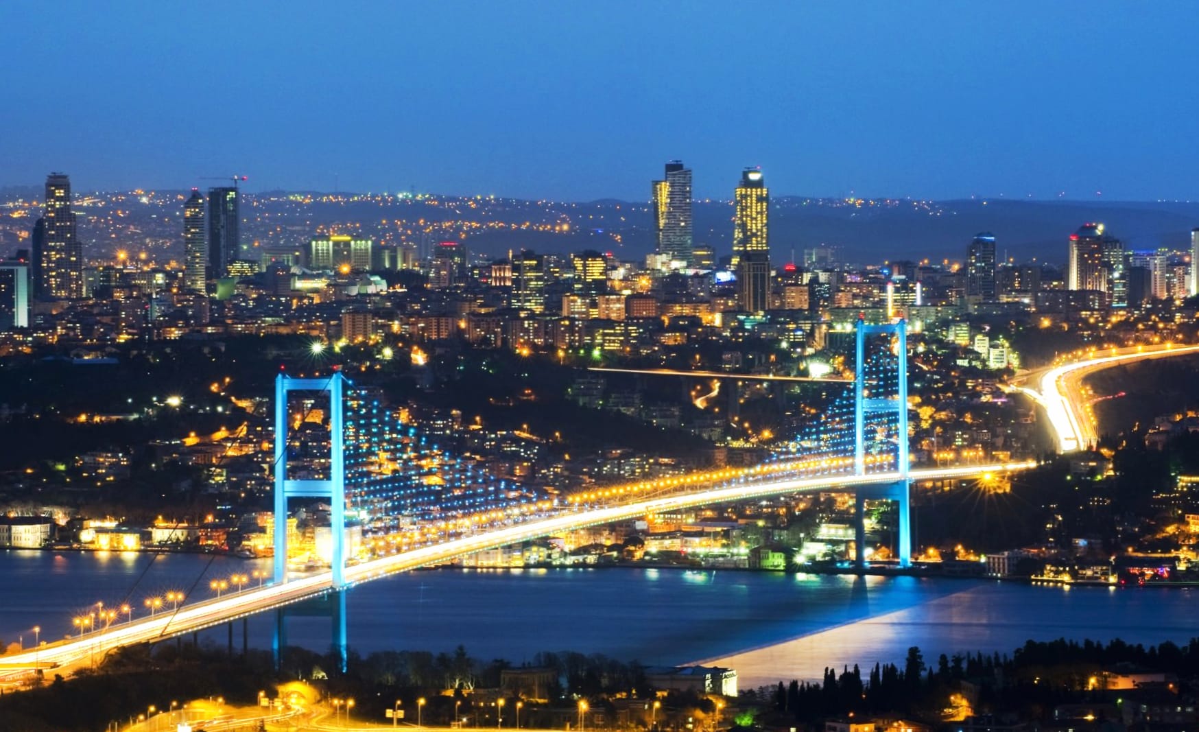 Bosphorus Bridge at 320 x 480 iPhone size wallpapers HD quality